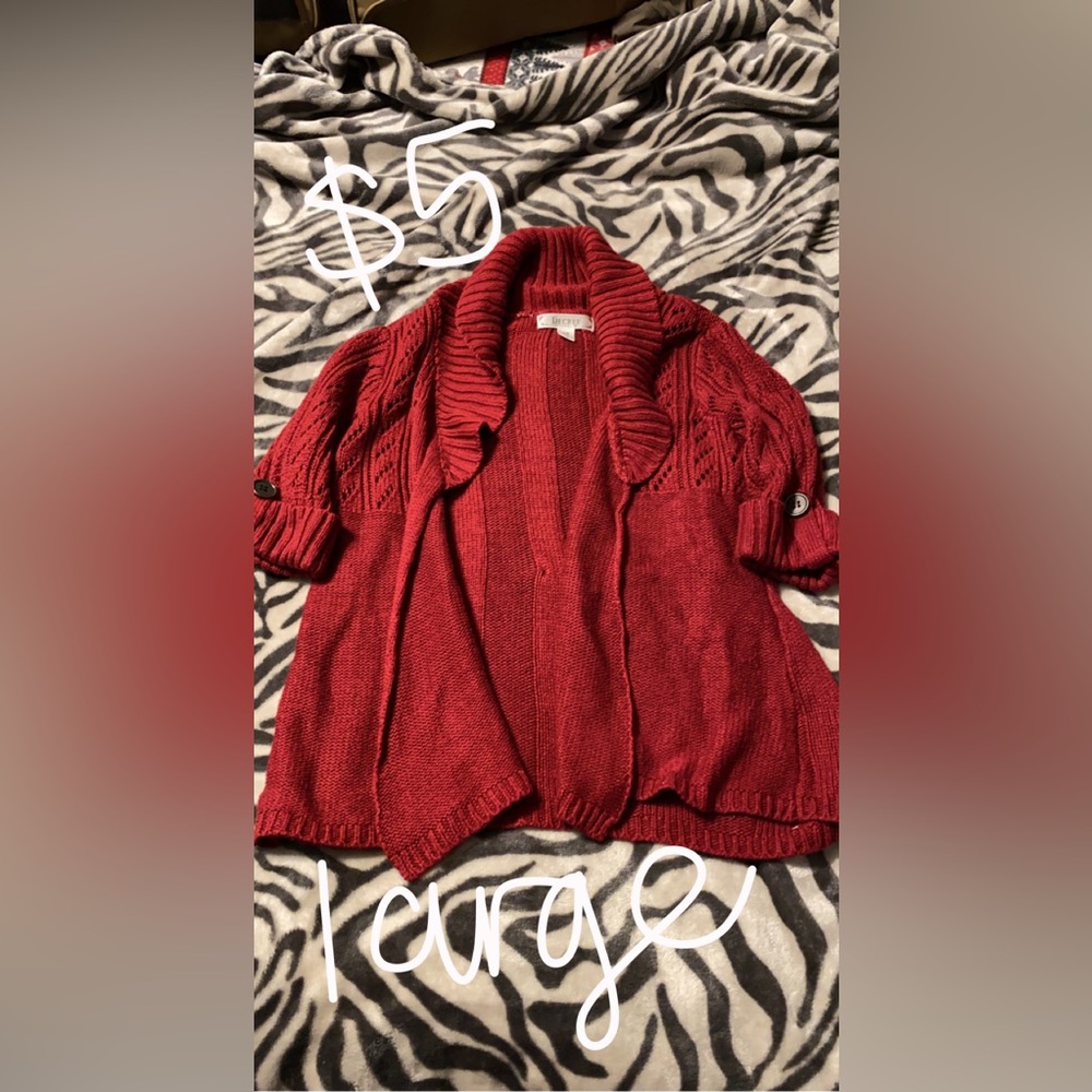 Decree red cardigan